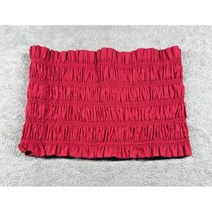 AQUA Women's Smocked Strapless Tube Top‎ Red Size XL NWT